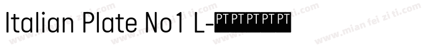 Italian Plate No1 L字体转换